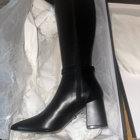 Versace Safety Pin Knee High Boots - Picture 7 of 7